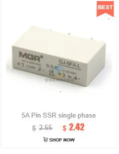 5A Pin SSR Single Phase Solid State Relay 24V 5A DC 12V DC GJ-5FA-L