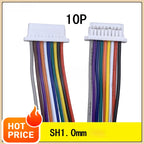 10Pcs JST SH Series 1.0mm Pitch Female Socket Terminal Plug Wire Connectors Set 2-12 Pin Options for Electronic Cables 28AWG