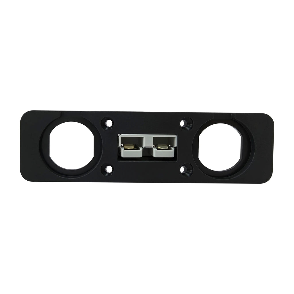 Single/Dual Socket 50A Flush Mount Bracket Panel Cover for Anderson Plug Charging Power&USB Car Caravan Solar Battery Connector
