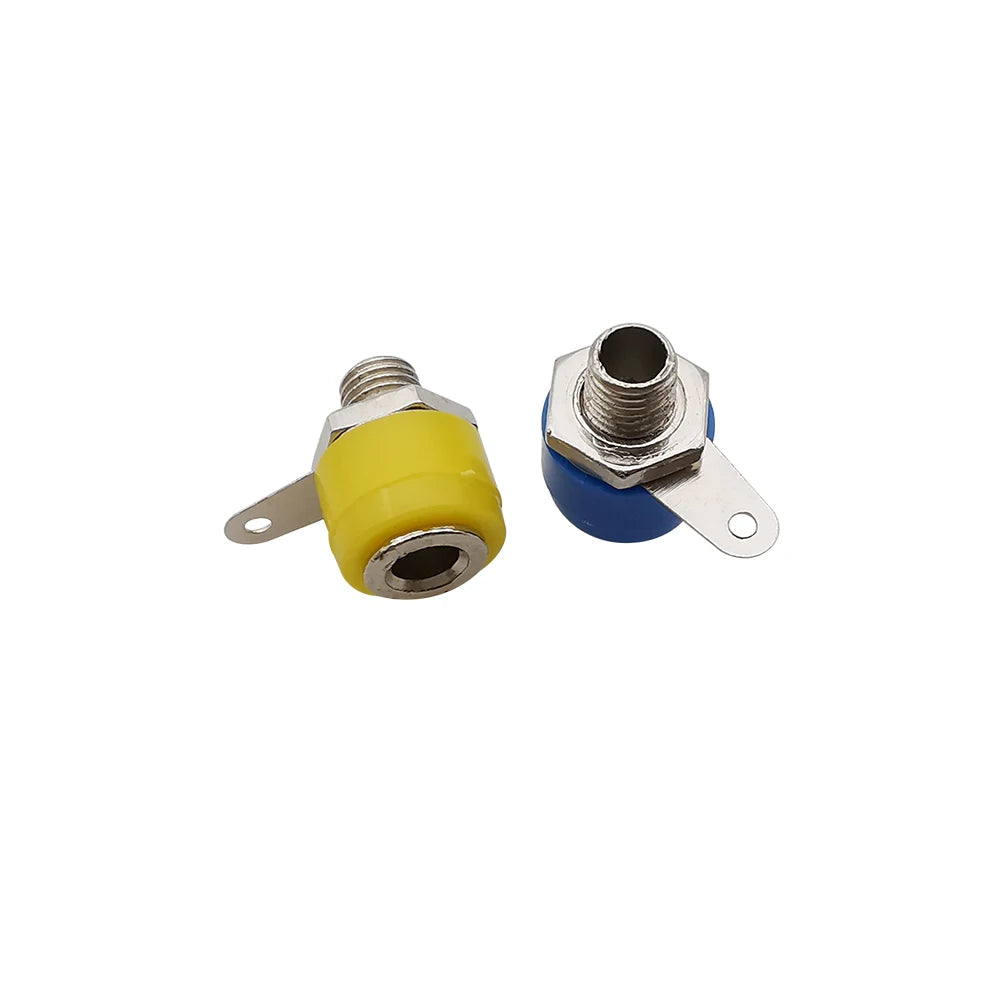 25Pcs Binding Post 4mm Banana Socket Female Connector 4mm Banana Plugs Test Speaker Jack Nut Panel Mount Terminals Adapter