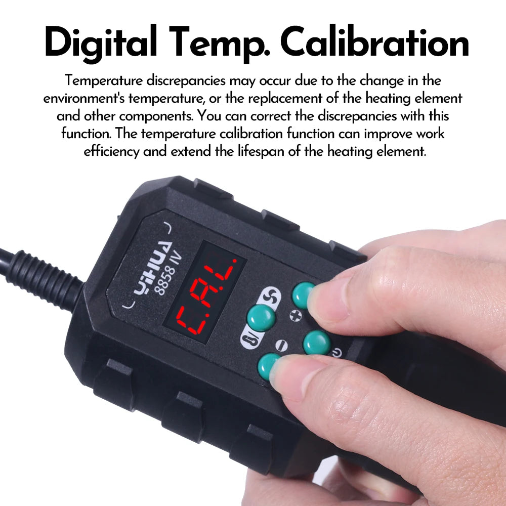 YIHUA Hot Air Gun Temperature Adjustable 8858-IV 700W Soldering Rework Welding Station LCD Digital Heat Gun BGA IC Solder Tools