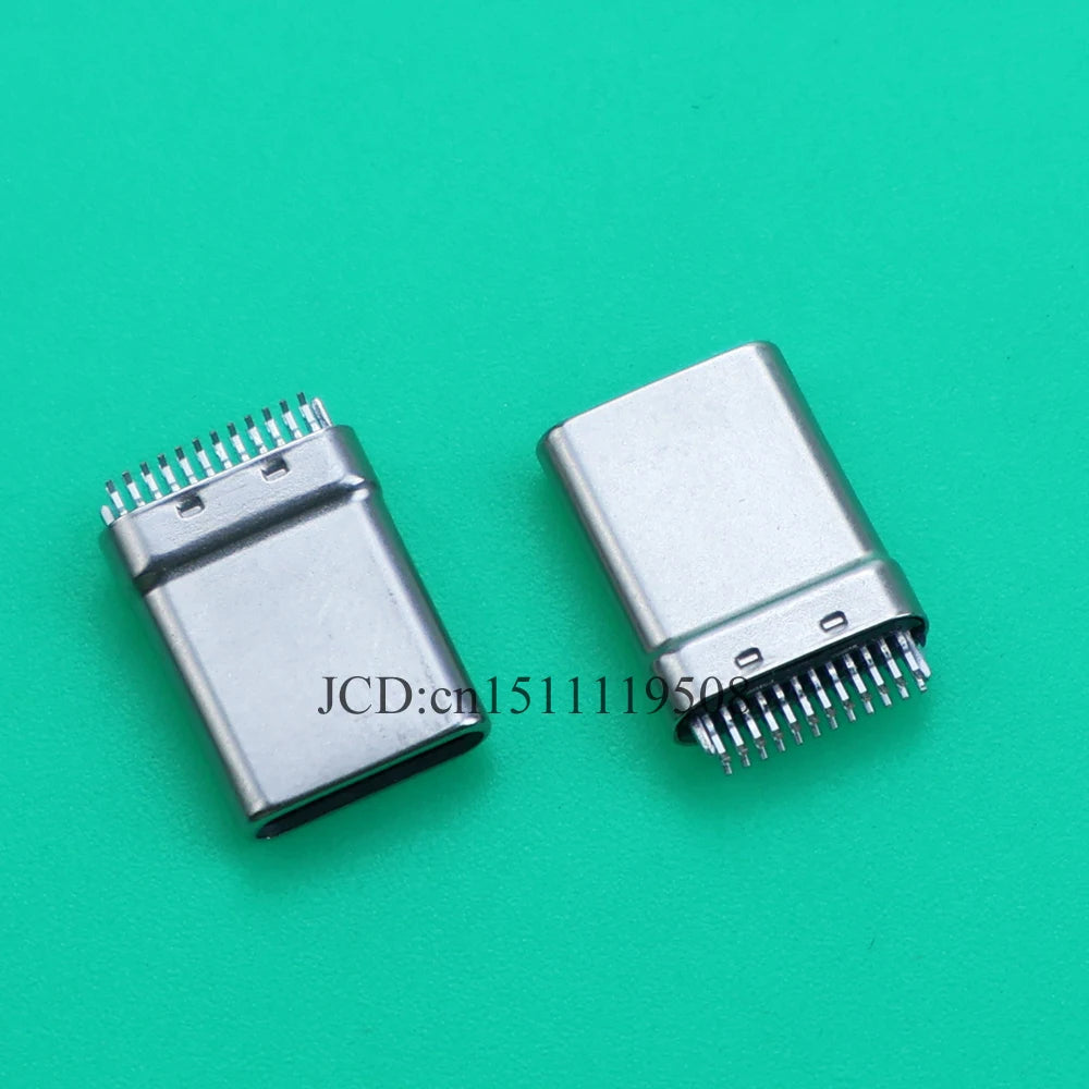 10pcs USB 3.1 Type-C Connector 24 Pins Male / Female Socket Receptacle Adapter to Solder Wire & Cable 24 Pins Support PCB Board