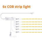 24V COB LED Strip with EU/US/AU/UK Plug Touch Dimmer Switch Adhesive Backing for Cabinets Shelf Closet Kitchen Lighting 1-6pcs