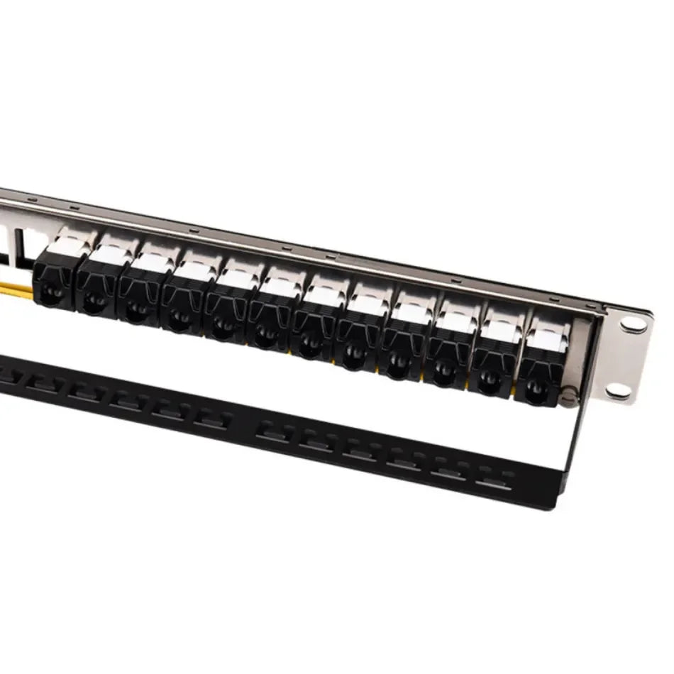 24 Port 19 inch RJ45 Patch Panel Frame Ethernet Rack Keystone Jack Coupler Cat5e Cat6 Cat6A Cat7 Network Cabinet Cable Internet