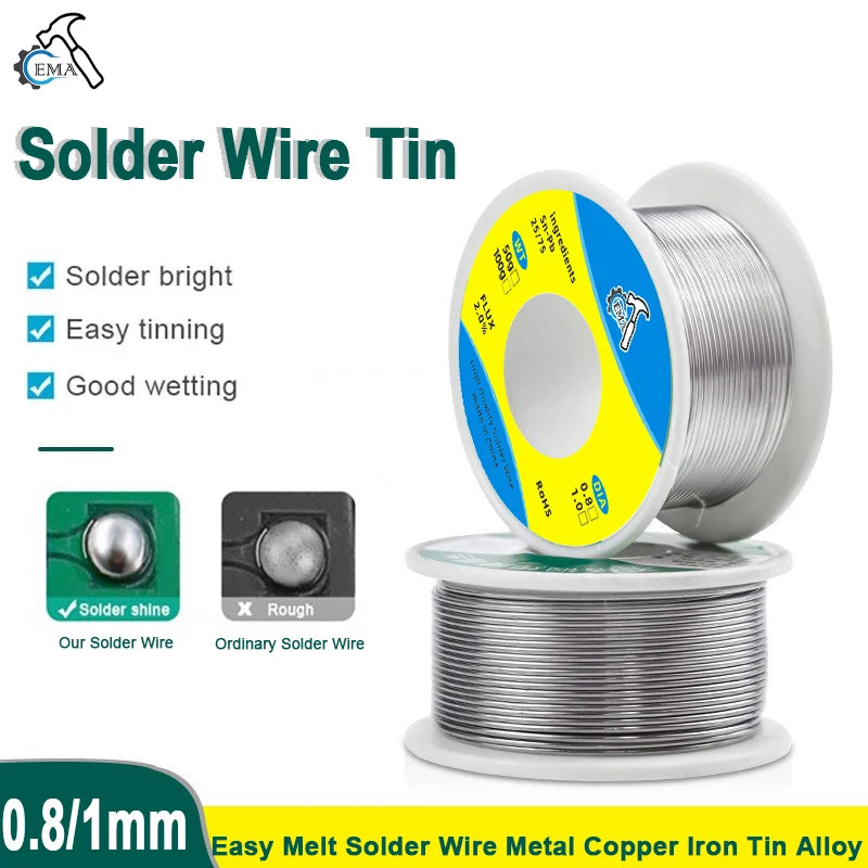 50g-500g Solder Tin Wire Eco-friendly Low Melting Point No Clean Needed SN99.3CU0.7 Leady Free/Leady Soldering Tin Wire
