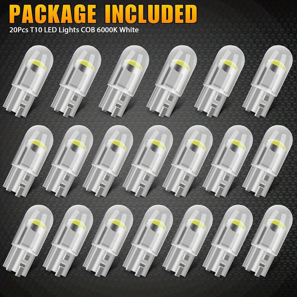 20X LED Bulbs White, Super Bright 194 168 T10 W5W 2825 LED Light Bulbs 6000K 3030 Chips LED Replacement Bulbs for interior Light