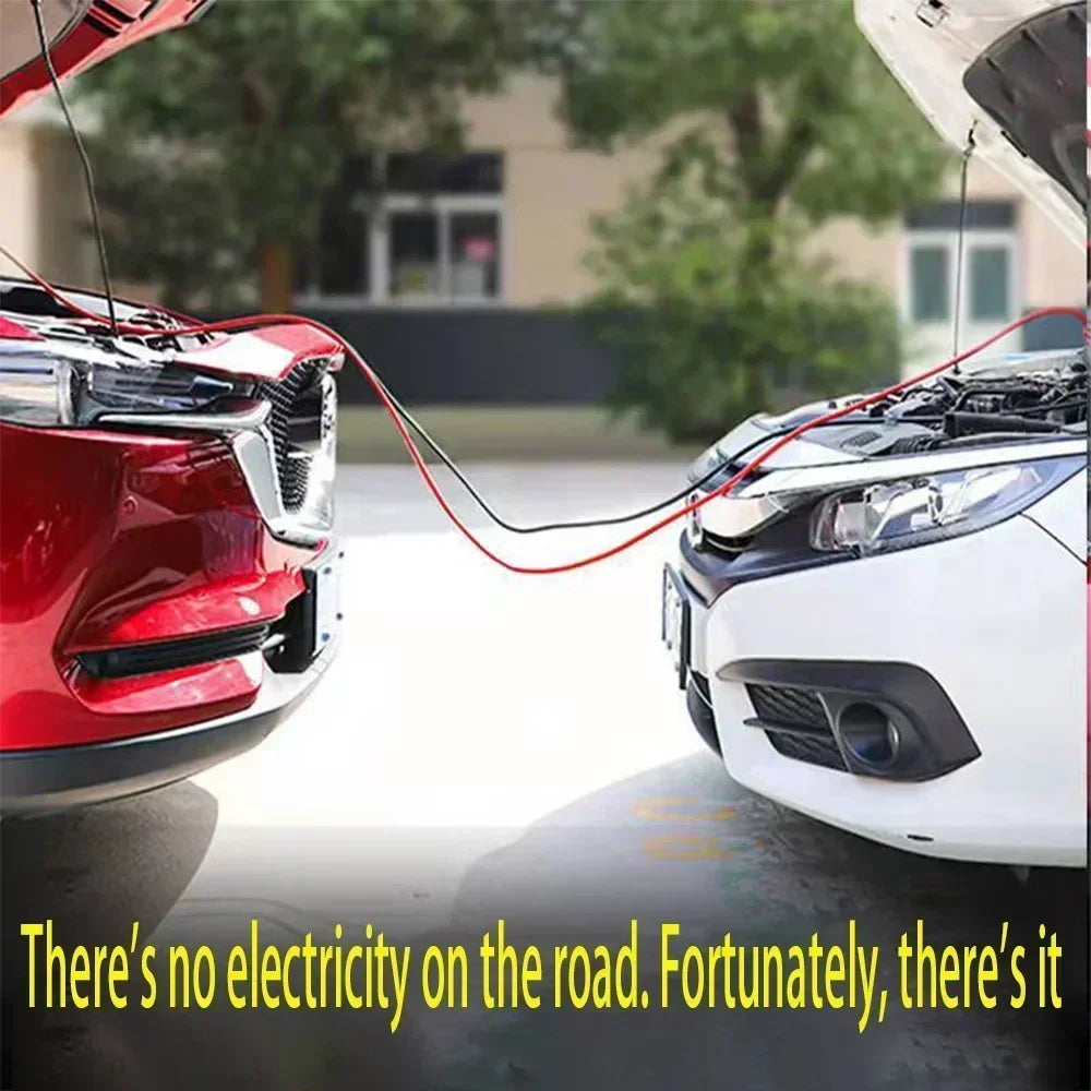 4-meter Fully Enclosed Car Battery Jumper Wire, Pure Copper Connection Wire, Thickened Jumper Wire, Jumper Wire Jumper Cable