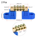 1/2/4Pc Blue Terminal Ground Bar Screw Block Barrier Brass Strip 4/6/8/10/12Positions for Electrical Distribution Box Connection
