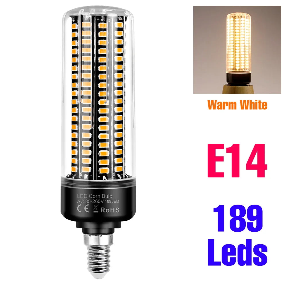 30W LED Indoor Corn Bulb E27/E26 Ceiling Lamp Bulbs E14 Spotlight B22 Living Room Bedroom Kitchen Washroom 220V Home Lighting