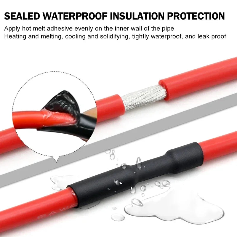 1~10m Dual Wall Heat Shrink Tube Diameter1.6 - 52mm Adhesive Lined Polyolefin ﻿Wrap 3:1/4:1 Ratio With Glue Cable Protect Sleeve