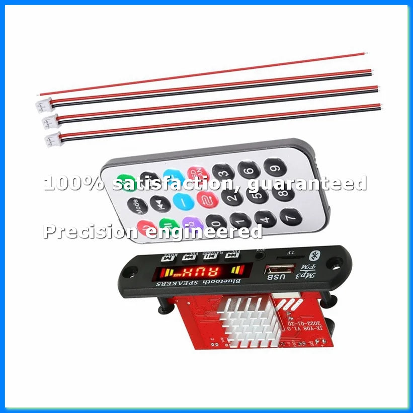 2X60W Amplifier Bluetooth 5.0 MP3 Decoder Board Handsfree 12V Wireless Music Player Audio Modul USB TF AUX FM Radio-A22U