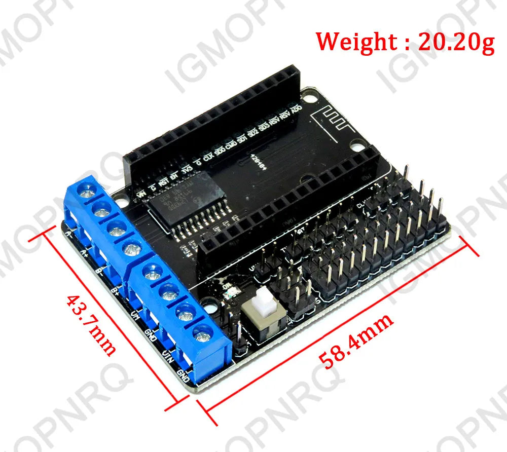 Node MCU Development Kit V3 CP2102 NodeMCU+Motor Shield Wifi Esp8266 Esp-12e diy rc toy remote control Lua IoT smart car L293D