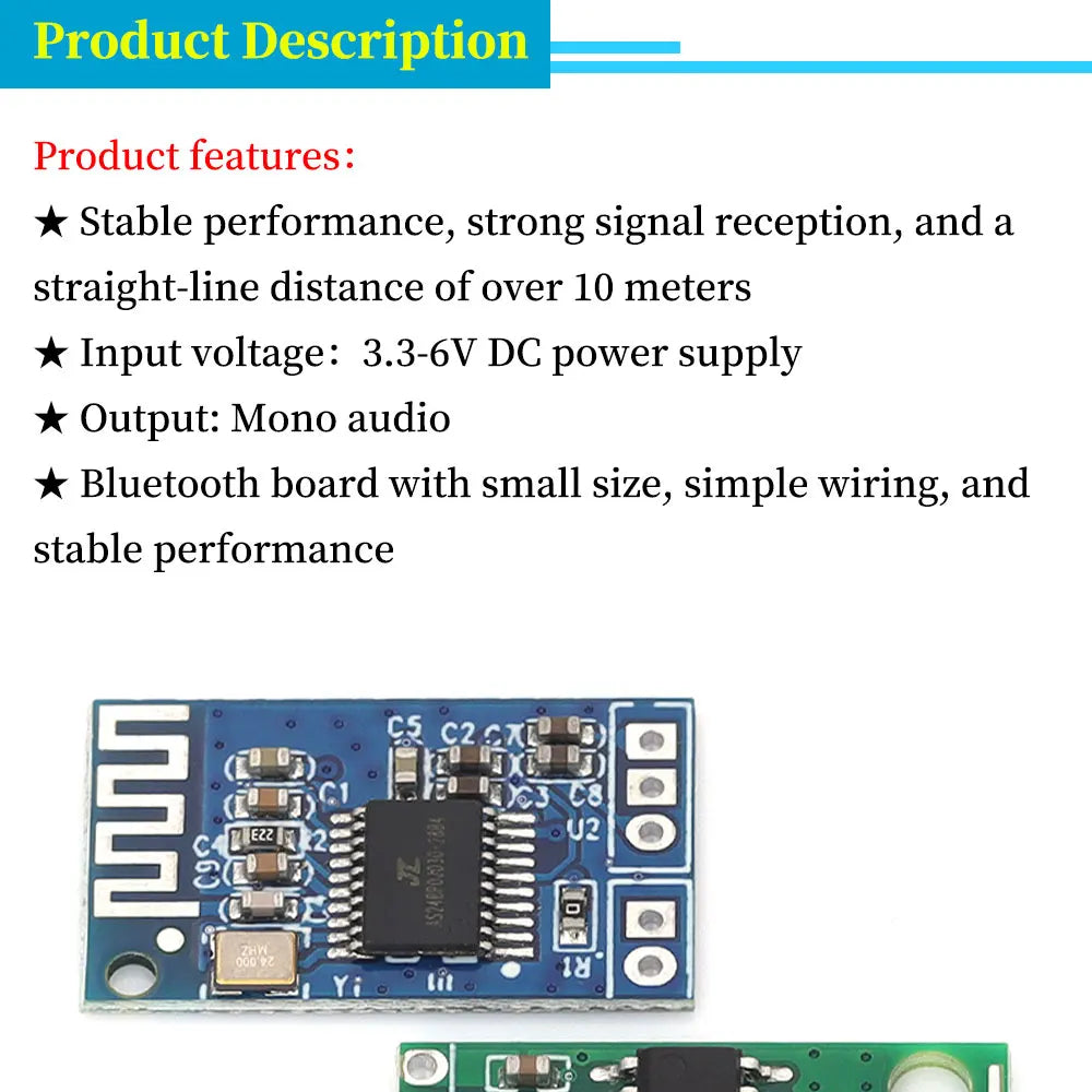 1/5/10PCS Mono Bluetooth 5.0 Audio Module CA-6928 DC3.3-6V for Wireless Music Player Speaker Receiver Modified Amplifier Board