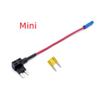 12V MINI SMALL MEDIUM Size Car Fuse Holder Add-a-circuit TAP Adapter with 10A Micro Mini Standard ATM Blade Fuse