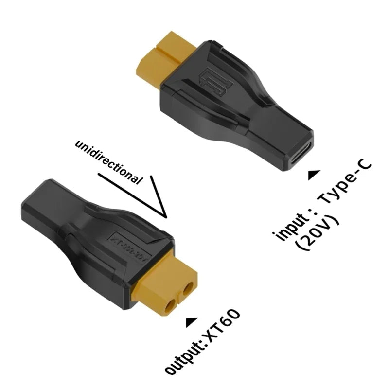 XT60 Male Female to EC5 Female Plug Type-c DC Male Female No Wire Connector Plug Adapter 55*25 5521 7406 7909 to XT60 Connector