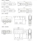 5/10 Sets Large 5.08mm 4 Position Male Plug Female Receptacle Housing + Contact Pin Terminal ATX / EPS Power Connector