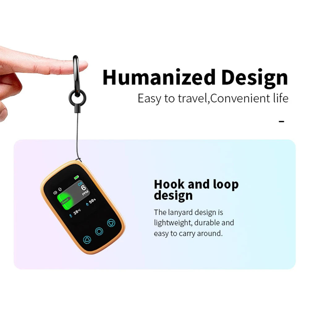 3 in 1 Air Quality Meter CO2 Temp Humidity Tester LCD Screen NDIR Sensor Carbon Dioxide Monoxide Detector with Voice Alarm