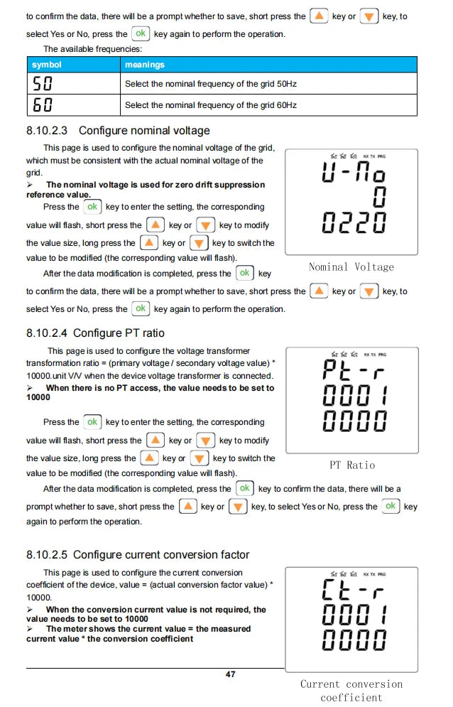 Three Phase Multi-function Smart Meter ME337 RS485 Rogowski coil LCD Digital Power Energy Panel meter