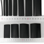 1~10m Glued 4:1 Heat Shrink Tubing 4mm - 72mm Black Double Wall Adhensive Polyolefin Lined Wire Cable Repair Sleeving Wrap