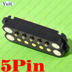 1-10set DC Magnetic Pogo Pin Connector 2Pin 3P 4P 5P 6P 7P 8P Pogopin Male Female Spacing 2.5/2.54mm Loaded Power Socket 2A