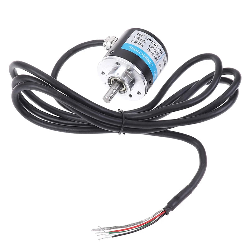100-600P/R Incremental Photoelectric Rotary Encoder DC 5V-24V Mini Pulse Speed Measuring Sensor