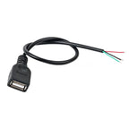 30cm Power Supply Cable 2 Pin USB 2.0 A Female Male 4 Pin Wire Jack Charger Charging Cord Extension Connector DIY 5V Line