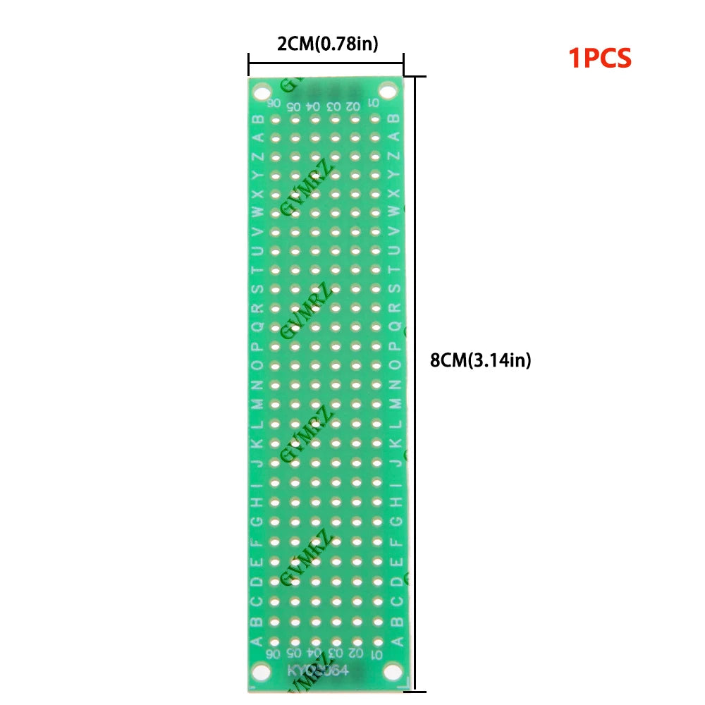 Single Sided 4x6cm 2x8cm Green PCB Prototype Board Universal Through Hole Perfboard for DIY Electronic Projects 3x7cm 7X9cm