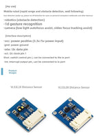 VL53L0X VL53L1X TOF Sensor I2C Interface High-Precision 2m/4m Distance Detector