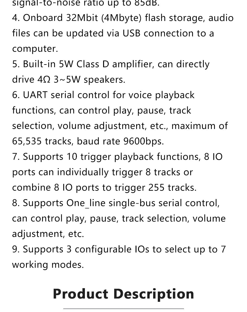 DY-SV17F Voice Playback Module Micro USB / Type-C Interface MP3 Audio Player Board UART Trigger Sound Module For Arduino