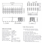 2.0mm SMD double row female header 2x2/3/4/5/6/7/8/10/20/40 pin header connector 2mm spacing bar, suitable for Arduino PCB