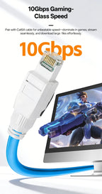 BYXGD Cat6A Tool-Free RJ45 Connector Reusable 50µ Gold-Plated | 10Gbps Anti-Unplug | T568A/B | Industrial Grade Network Plug