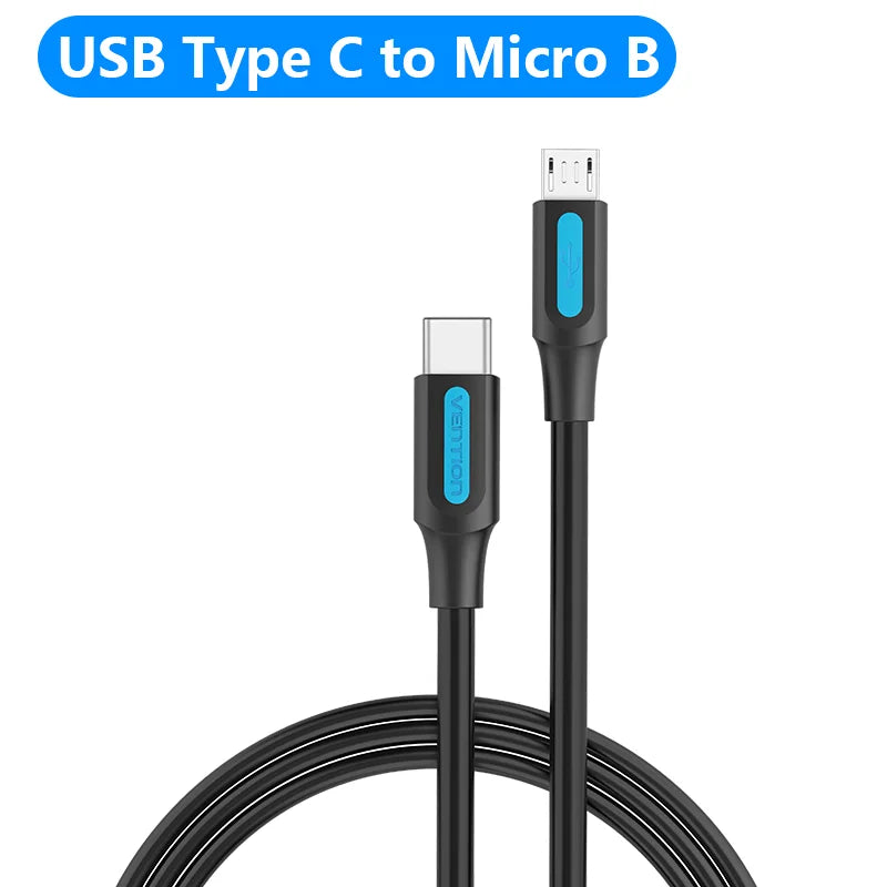 Vention Type C to Micro USB Cable Fast Charging Type-C Adapter for Samsung Huawei Xiaomi MacBook Pro OTG Mobile Phone Micro USB