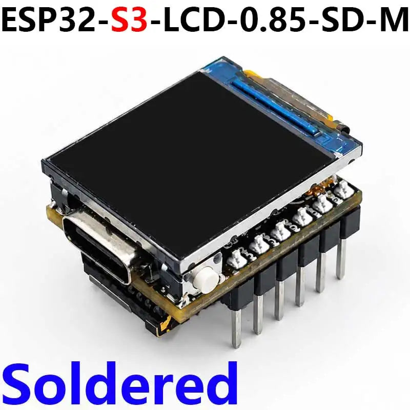 ESP32-S3 FH4R2 Development Board 0.85 Inch 128*128 LCD GC9107 LVGL WiFi BLE5 TF Card RGB LED Type-C For Arduino MicroPython