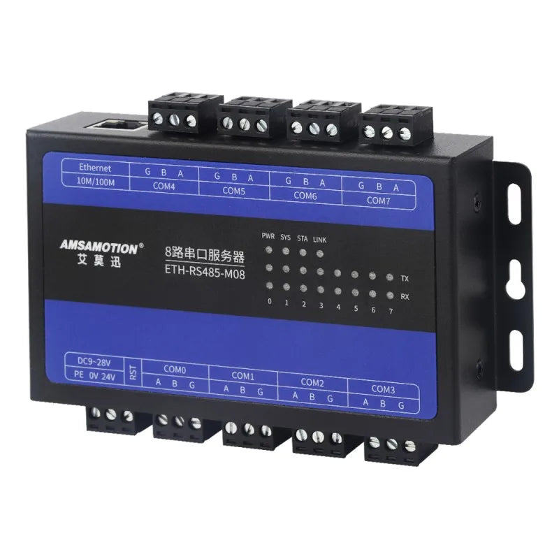 Serial port communication server RS232/485/422-ETH multi-channel modbus rtu to tcp to Ethernet transparent transmission module