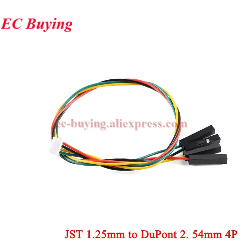 2Pcs-20Pcs JST 1.25mm to 2.54mm Dupont Cable 1Pin Female 2.54 Wire Connector Terminal 1.25 2P/3P/4P/5P/6P Length 20CM Electronic