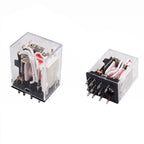 2PCS Miniature Coil General Electromagnetic Intermediate Relay Switch HH52P 53P 54P 62P 63P LED 12/24VDC 110/220VAC