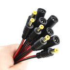 1 5 10piece Male Female DC Power Connector 5V 12V 5.5x2.1mm Wire Cable Plug Adapter for TV Camera 5050 2835 LED Strip Tape Light