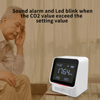 Lincukoo Tuya WiFi Smart Air Monitor NDIR CO2 Temperature＆Humidity Measurement High-Precisio Realtime Sound Lighting Alarm