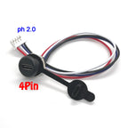 USB-C 2P High Current Charging Socket with PH2.54 Nut Snap Lock Plate USB TYPE-C Female Type C Waterproof Female Connector JacK
