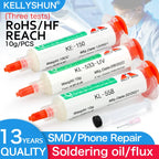 Flux 100% Original KELLYSHUN PCB Soldering Flux 10ml Needle Tube Welding Flux No-Clean Soldering Paste NC 559 558 652 Solder