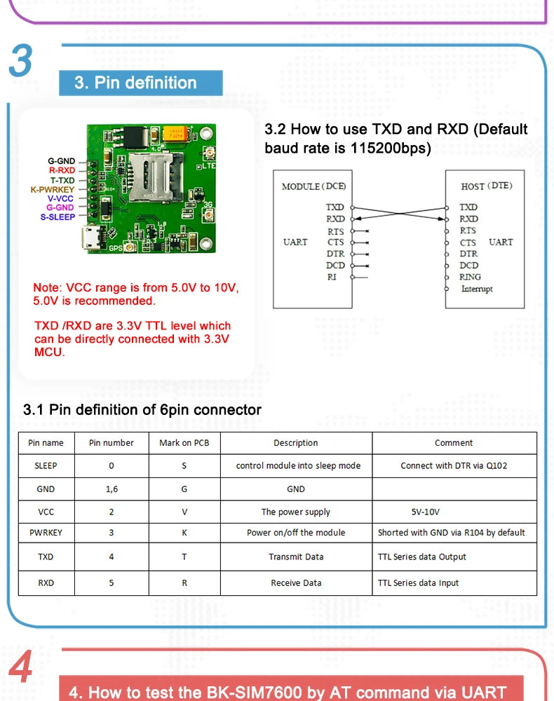 Global Certified SIM7600G-H 4G Development Board CE FCC ANATEL UKCA Approved 4G LTE+GNSS Module For Overseas IoT Asset Monitorin