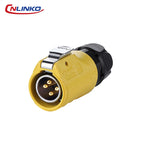 CNLINKO LP20 Waterproof Soldering Electrical Connector Male Plug Female Panel Socket Set for LED/Marine/Outdoor/Industrial Use