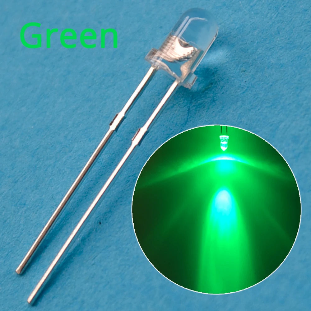 100/1000Pcs F3 3mm Round LED Assortment Kit Ultra Super Bright Light Emitting Diodes Bulb Lamp Red Green Blue Water Clear Diode
