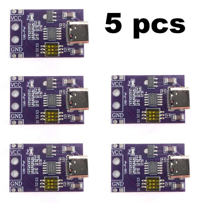 PD QC AFC Trigger Module 5V 9V 12V 15V 20V Fixed Voltage Output USB-C Fast Charging Tester for Arduino Power Bank Mobile DIY