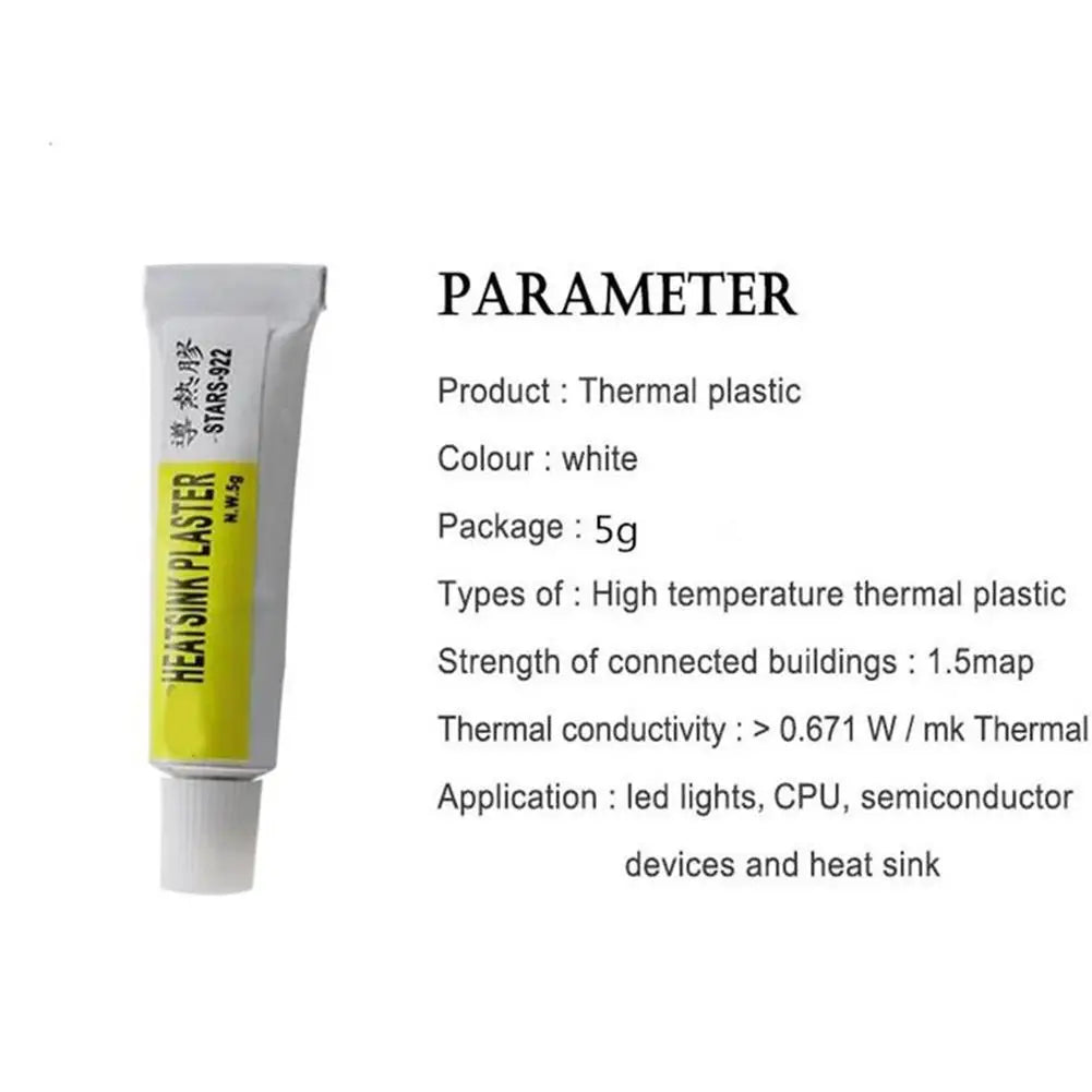 1-5pcs STARS-922 Heatsink Plaster Thermal Silicone Adhesive Cooling Paste Strong Adhesive Compound Glue For Heat Sink Sticky