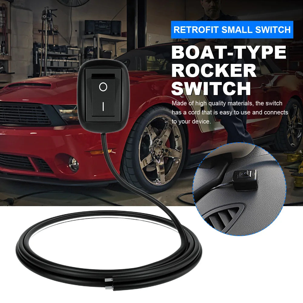 Universal Power Off Switch 60cm/100cm Car Button Switch DC 12V/24V Battery Disconnect Switch for Fog Lamp Neon Lights