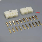 6.3MM 1/2/3/4/6/8/9/12/14/21 PIN Automotive Electrical Connector Cable Terminal Plug Kits Motorcycle For Ebike Car Terminal