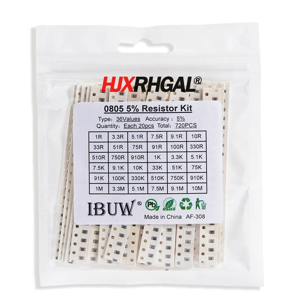 4000PCS 0402 SMD Resistor Kit Assorted Kit 10ohm-1M ohm 5% 80valuesX 50PCS=4000PCS Sample Kit 0805 0603 1206 2512 1210