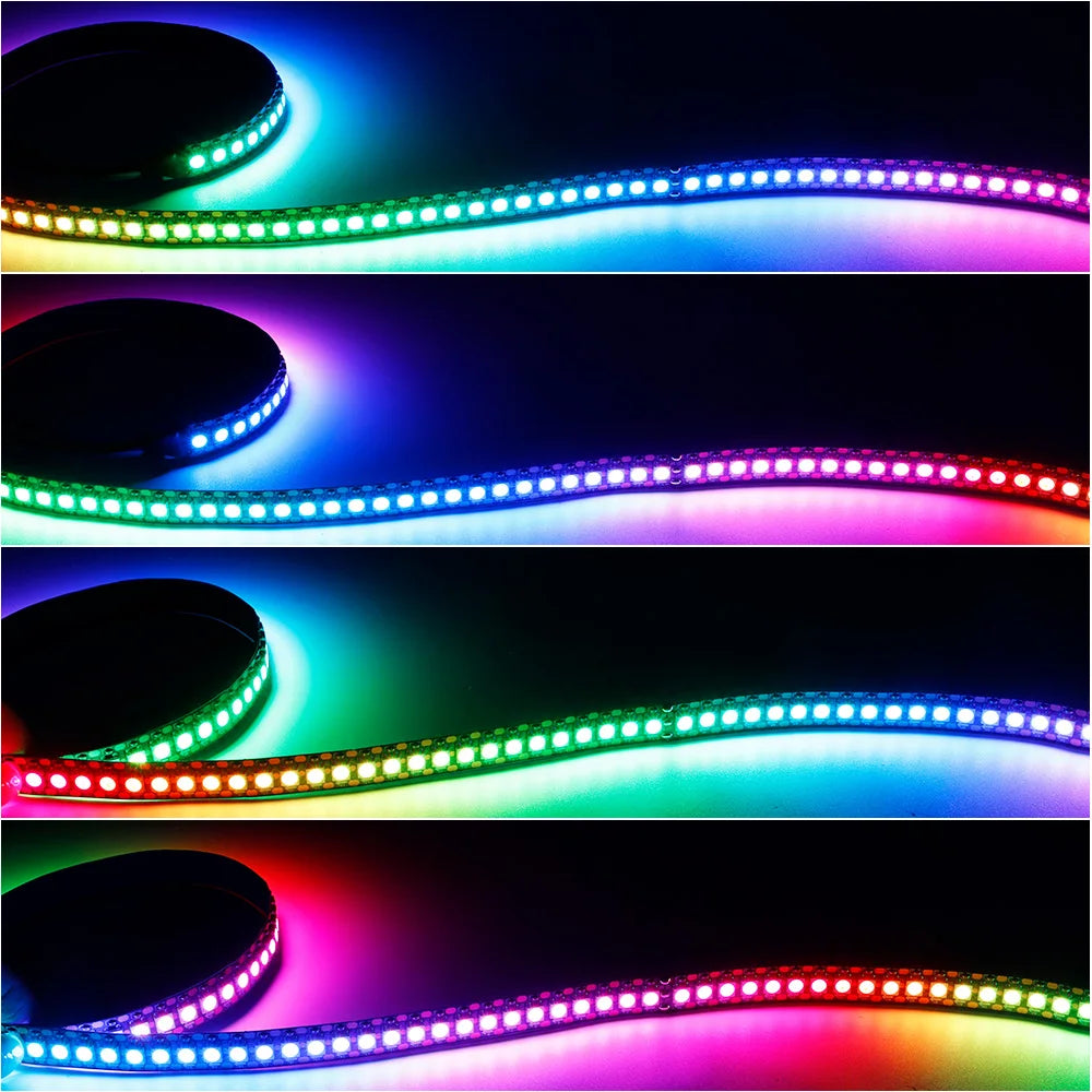 WS2812B WS2811 WS2815 WS2813 DC5V/12V RGB LED Strip WS2812 30/60/144pixels/Leds/M Individually Addressable Tape Light IP30/65/67