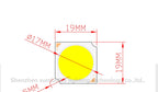 [SUMBULBS] 19x19mm 17mm LED COB Light Source Diode Chip Cold 30-33V 10W 15W 20W 30W for Down Track Lamp DIY Lamp Bulb